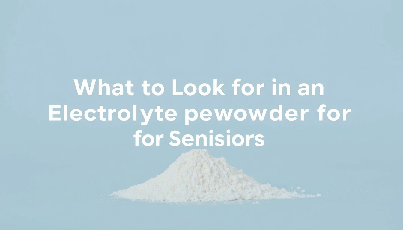 What to Look for in an Electrolyte Powder for Seniors